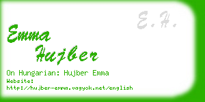 emma hujber business card